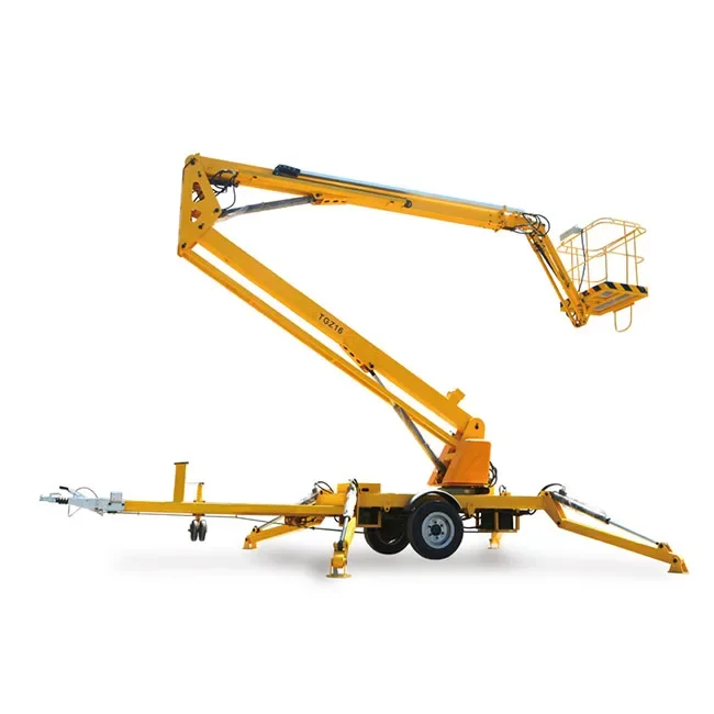 -12M Trailer Mounted Lifting Platform Articulating Towable Fold Arm Lift