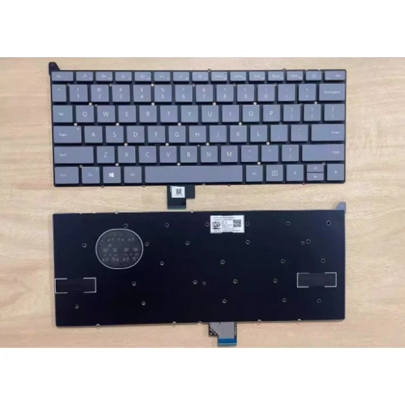 Novo para Surface Laptop Go 1943 1963 teclado cinza com botão liga / desliga