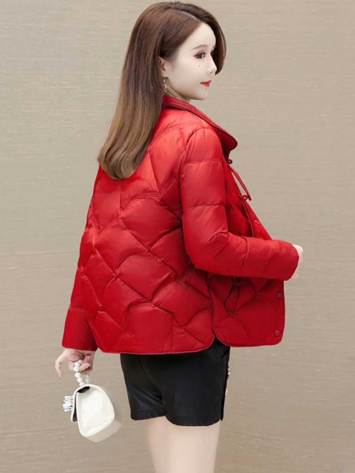 

Fall Winter New Sle Women's Slim Fit ort Cotton Jaet Lightweight Faionable Stand Collar High End Cotton Coat Warmth