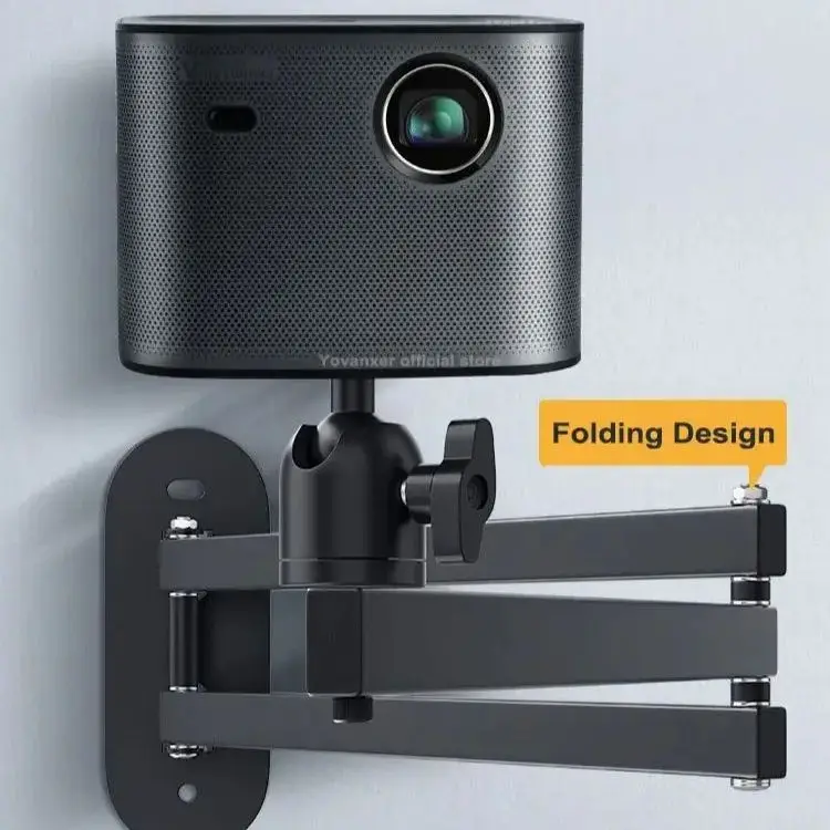 Кронштейн для крепления проектора из алюминиевого сплава, выдвижной прочный держатель для устройств, складное настенное крепление для дома, прикроватного отеля, офиса