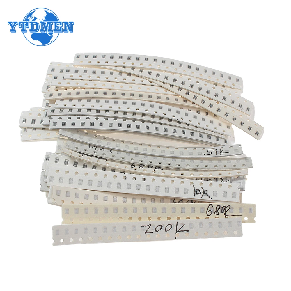 660PCS 0805 1206 1% SMD Resistor Assorted Kit 33 Values Each 20pcs 1R-1M 10K 100K 1K 100R Resistance Set