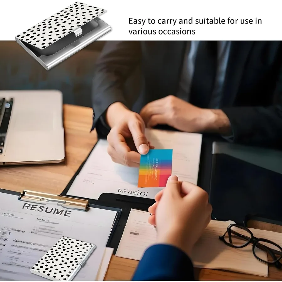 حامل بطاقة العمل، حافظة بطاقات عمل رفيعة، محفظة وعاء، منظم بطاقات الأعمال المعدنية اللطيفة، حافظة بطاقات من الفولاذ المقاوم للصدأ #2