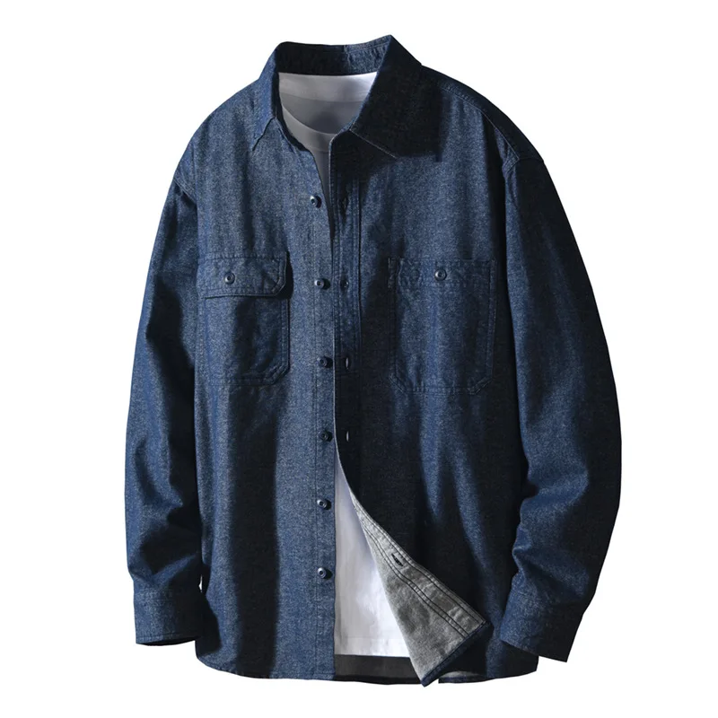 

Повседневная мужская рубашка с длинным рукавом T785, хлопковая однотонная рубашка с воротником, свободный крой, молодежная мода, осенний сезон, удобная одежда