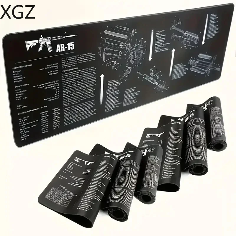 90x40 AR15 USP Remington gun Cleaning Mouse Pad and Parts Drawing Instructions Workbench desk mat Repair and Construction Tools