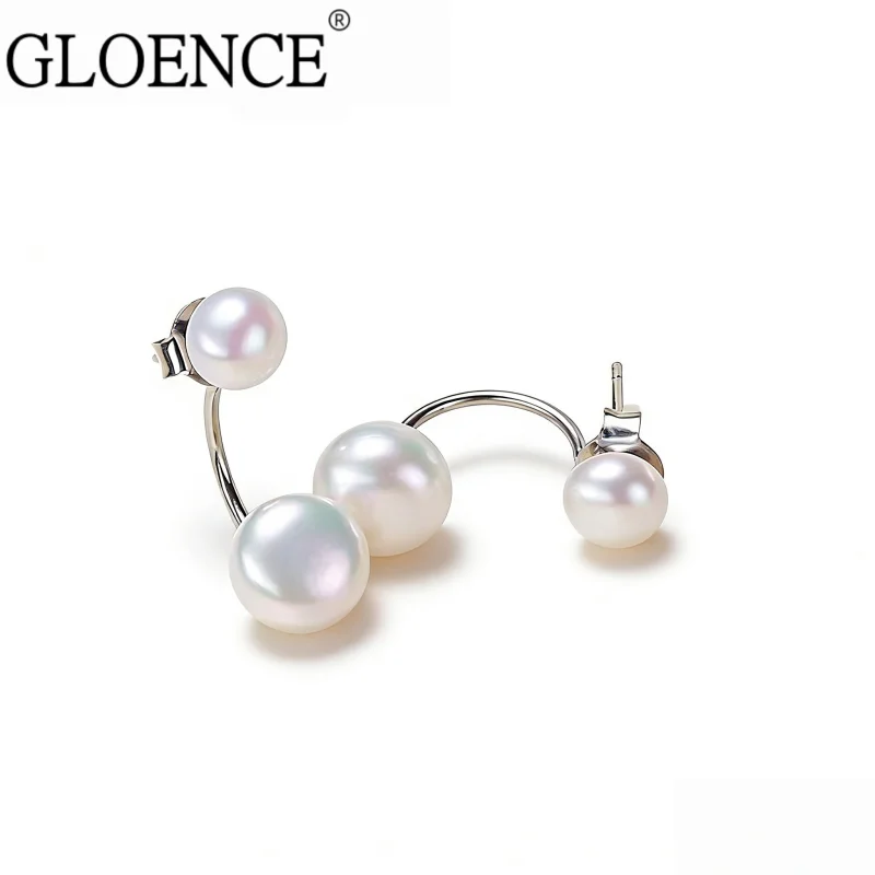 

Natural Freshwater pearl Fashionable Versatile 925 Sterling Silver Earrings Exquisite Gift