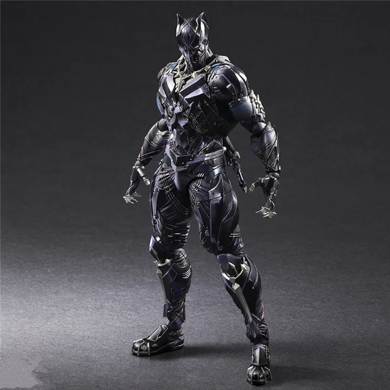 

27cm Marvel Super hero Black Panther Play Arts Kai Action Figure Model Toy Joint Movable Rotatable PVC statue home Decor gift