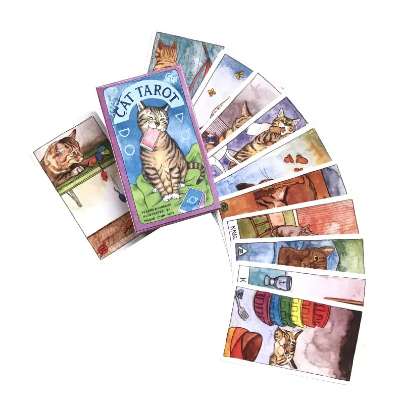 

Cat Tarot Oracle Leisure entertainment games Card, family gatherings Tarot Card, board games Tarot Card PDF Guide