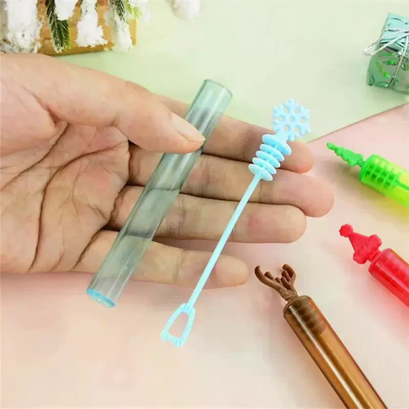 หลอดฟองสบู่ธีมคริสต์มาส 10 ชิ้น {ไม่มีของเหลว} สำหรับคริสต์มาส ปีใหม่ วันเกิด โรงเรียนอนุบาล งานปาร์ตี้ ของขวัญ ตกแต่ง