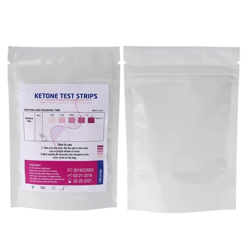 100ชิ้น URS-1K แถบทดสอบ Ketone Reagent การทดสอบปัสสาวะ Anti-Vc ปัสสาวะบ้าน Ketosis ทดสอบทางเทคนิค