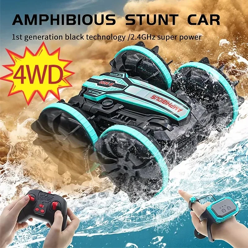 

Toys for children novel children toys amphibious stunt car Car remote control Waterproof design 360°stunt rotation rc drift car