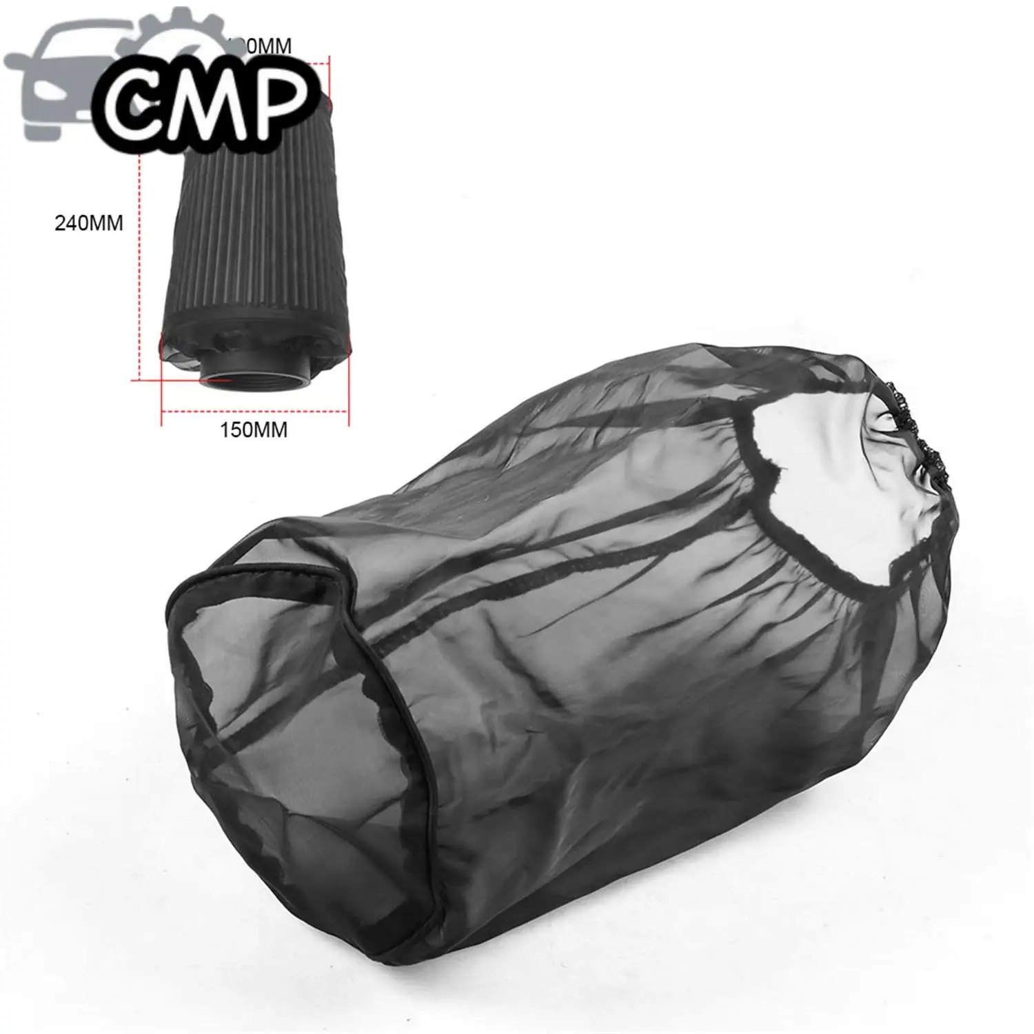 

1pc Universal Cone Air Filter Cover For Cold Air Intake Kit Sport Air Intake Filters Thicken Waterproof Dustproof Oilproof-S