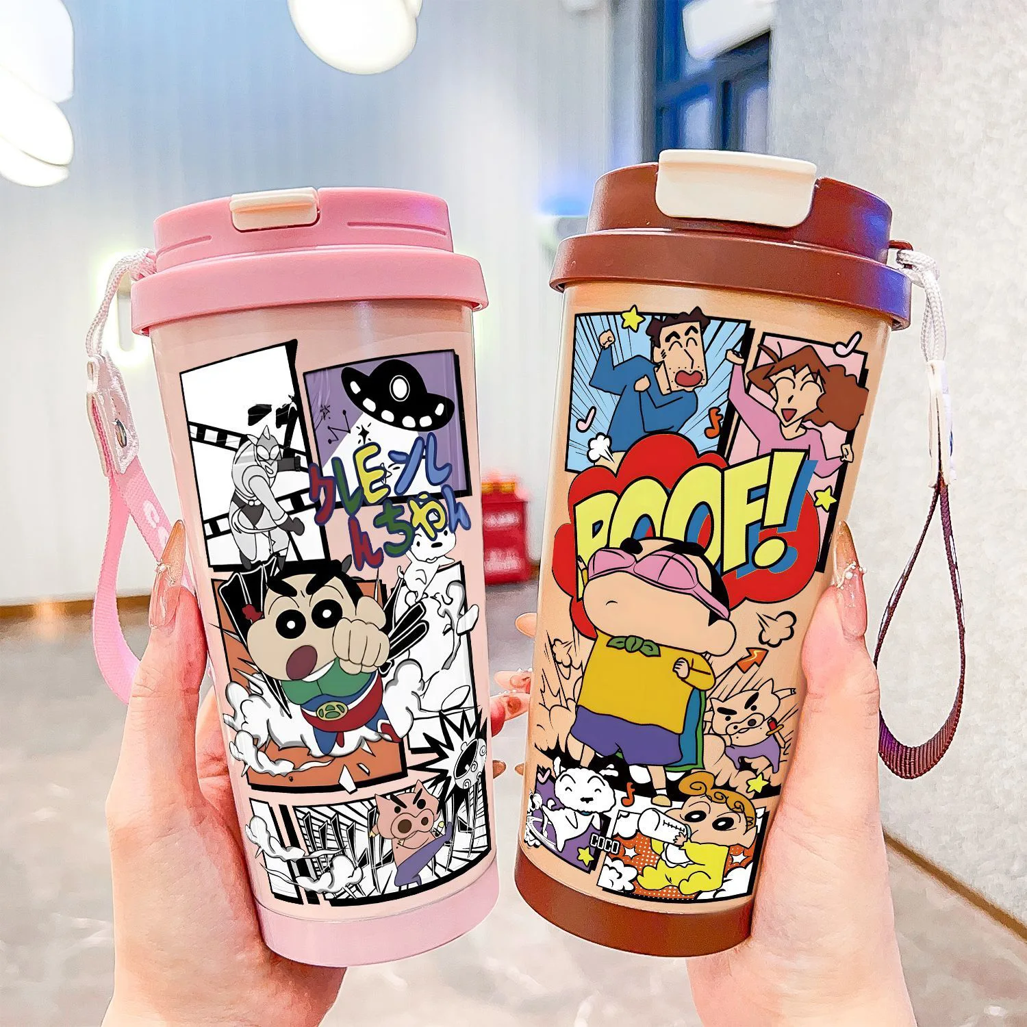 

520 мл карандаш Шин-тян из нержавеющей стали термокружка для кофе 304 термос герметичная портативная дорожная термокружка бутылка для воды