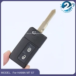 2/3 Button Flip Folding Remote Control Car Key Shell Case Cover For Chinese HAIMA M7 S7 Auto Car Motor Parts