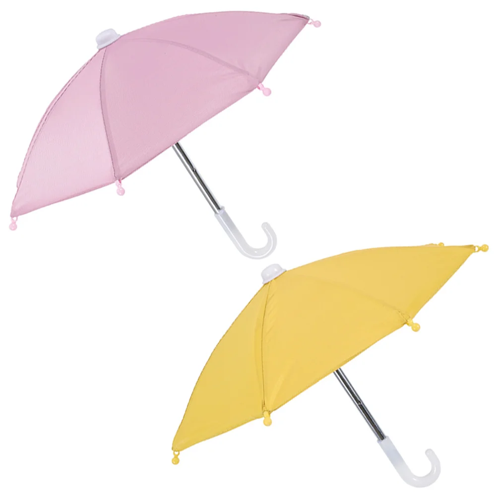 ร่มโทรศัพท์มือถือขนาดเล็ก 2 ชิ้น ป้องกันฝนและแสงแดด กันน้ำ พกพาสะดวก ใช้ได้กับโทรศัพท์มือถือทุกรุ่น เหมาะสำหรับการขี่จักรยาน กิจกรรมกลางแจ้ง ของตกแต่ง ของขวัญ