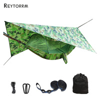 Outdoor Automatic Quick Open Mosquito Net Hammock Tent With Waterproof Canopy Awning Set Hammock Portable Pop-Up Travel Hiking