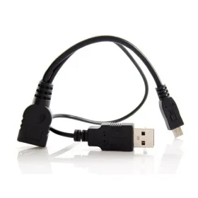 Black Micro USB 2.0 OTG Host Flash Disk Cable With USB Power