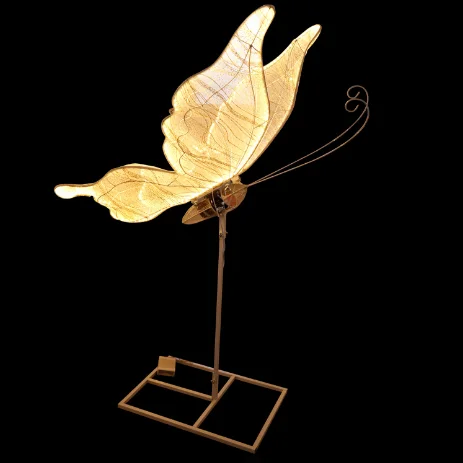 Open and close 3D moving butterflies road light Electric Luminous Dynamic Butterflies stage lead lamp for wedding Props Event