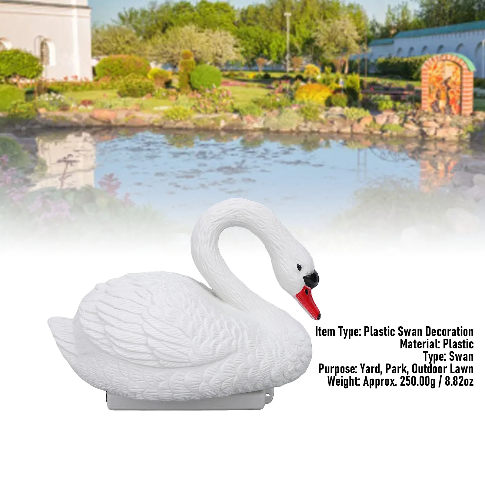 Swan Pond Decoration Plastic Floating Swan Decor Vivid for Courtyard Lawn Park Swimming Pool Outdoor Area Swan Pool Decor