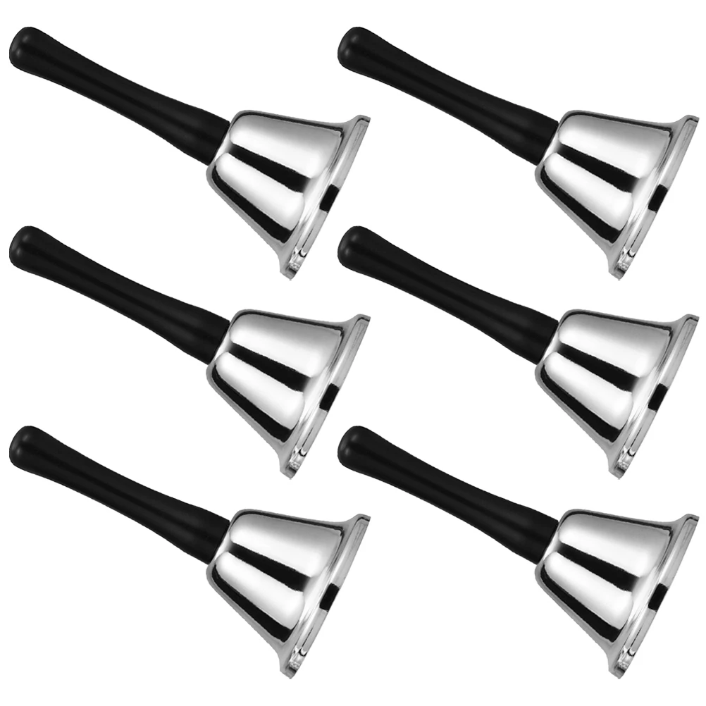 

6Pcs Durable Metal Hand Bells Decorative Bells for Bar Restaurant Christmas Party Hotel Table Service Bell Metal Bell for Bar
