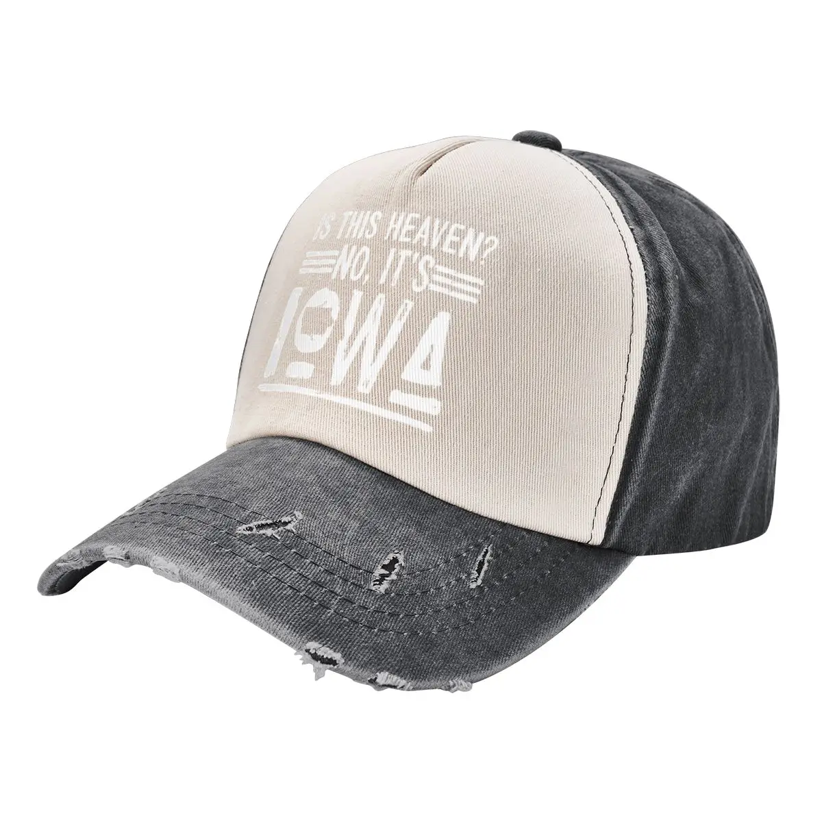 is this heaven no its iowa Baseball Cap Snapback Cap New In Hat Rugby derby hat Men's Hats Women's