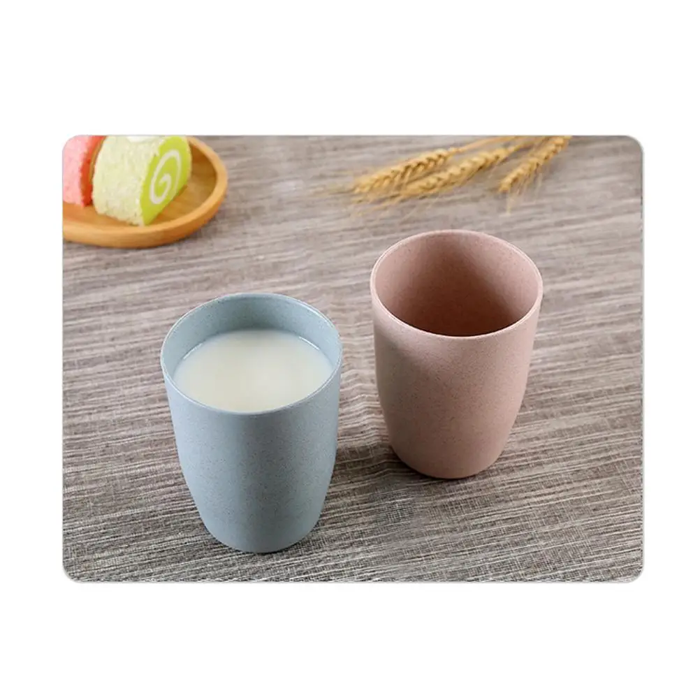 

Bathroom Tooth Cup Wheat Stem Simple Round Mounthwash Mug for Children Adults (Northern Europe Pink)