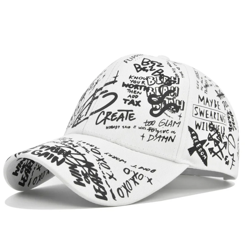 Unisex Letter Geometry Printing Snapback Baseball Caps Spring and Autumn Outdoor Adjustable Casual Hats Sunscreen Hat image 5