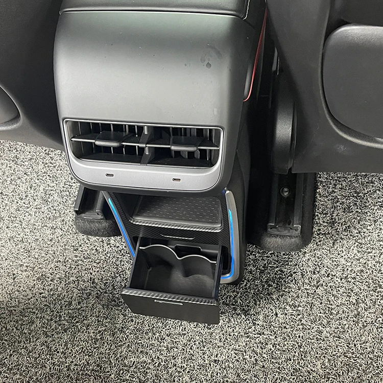 Car Arm Center Console Storage Box Central Universal Armrest Box for Tesla view 2