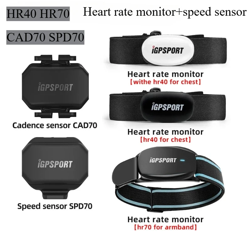 IGPSPORT HR40 Dual Frequency Ant+Heart Rate Monitor Belt Bluetooth-Compatible Fitness Running Speedometer APP Bike Computer