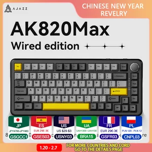 Teclado mecánico de eje magnético de Ajazz AK820MAX Gaming Wired Triple Mode Custom Gaming Magnetic Teckboard 6 mejores ventas 108 teclado - №5