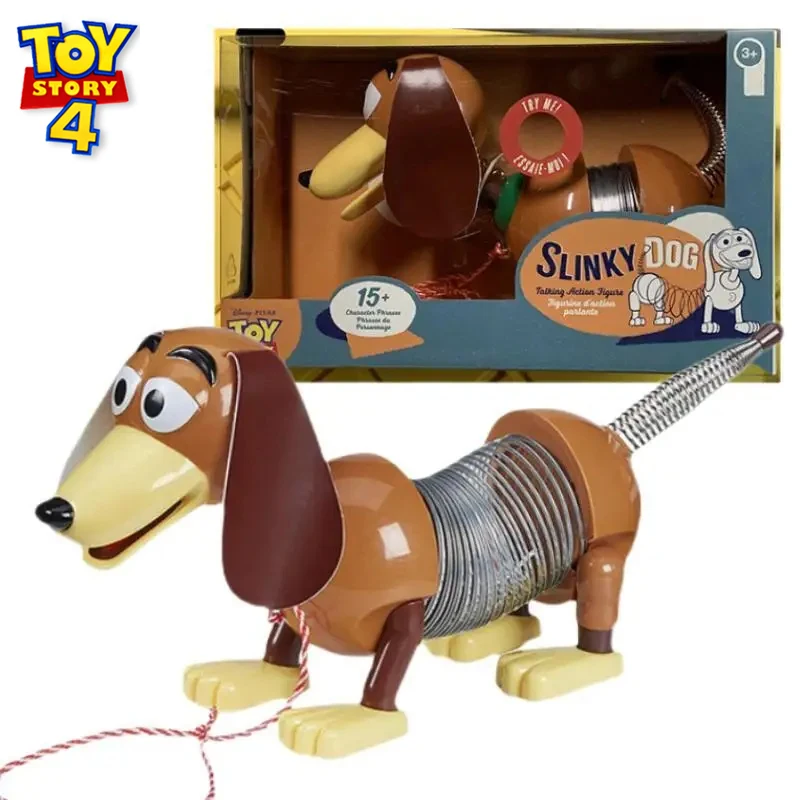 

Original Disney Pixar Toy Story 4 Slinky Dog Talking Action Figures Model Doll Collection Speak English Joys Toy Children Gifts