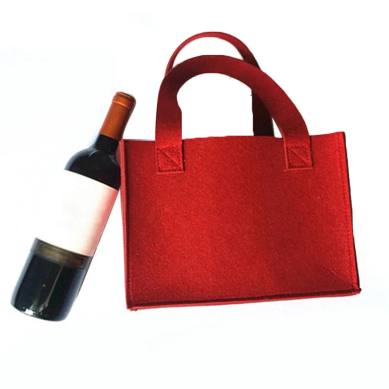 Birthday Party Storage Bag Outdoor Picnic Holder 1pc Case 25*18*16cm Organizer Felt 6-grid Handbag For Wedding