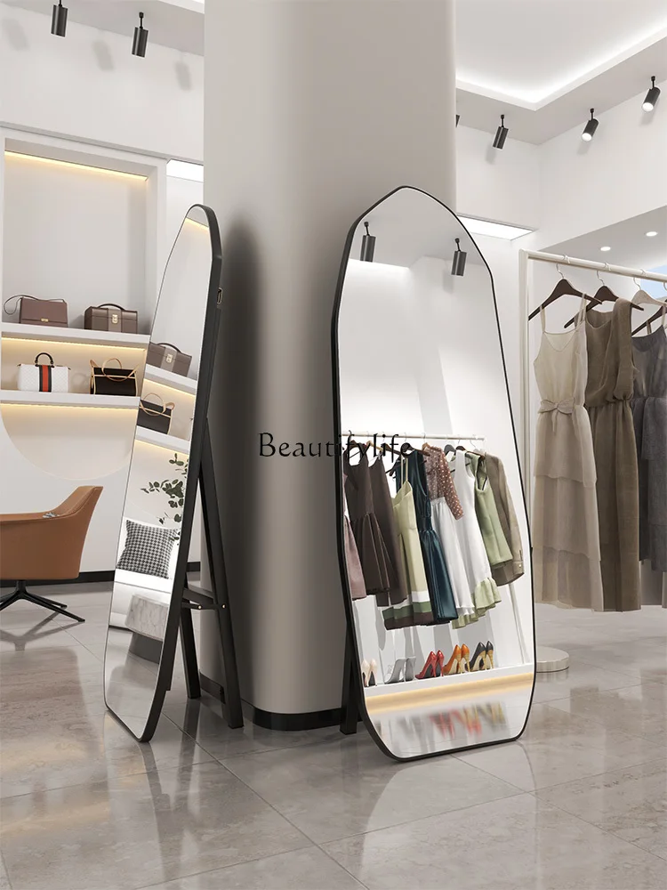 

Clothing Store Slimming Mirror Full Body Dressing Beauty Live Broadcast Floor Shaped Full-Length Mirror