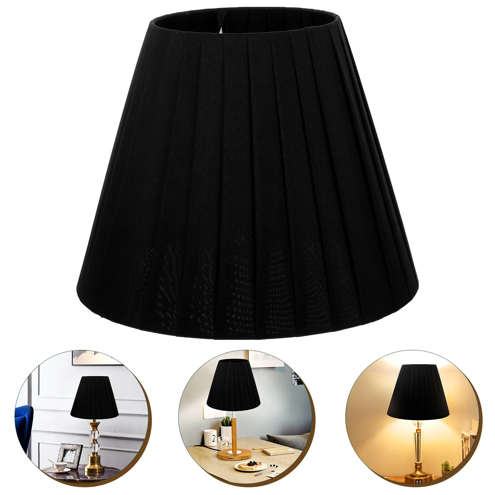 

Pleated Fabric Lampshade Cloth Lamp Shade Decorative Lamp Shade Replacement Lamp Cover For Table Lamps Cylindrical