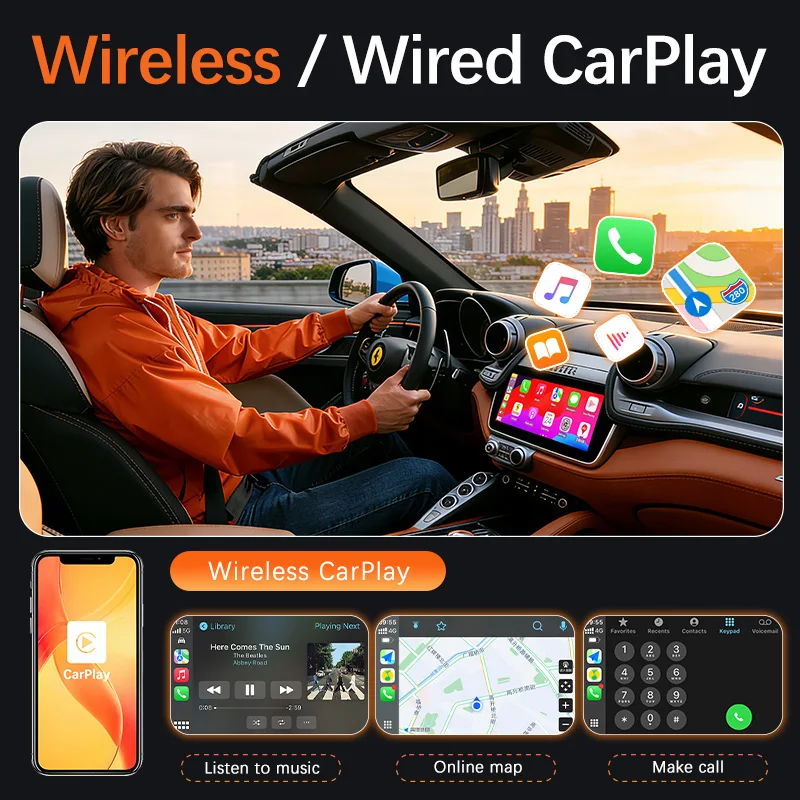 Wireless CarPlay Module For Ferrari 488 F12 488 F8 812 GTC4 Protofino Android Auto Mirror Link AirPlay Car Play Function