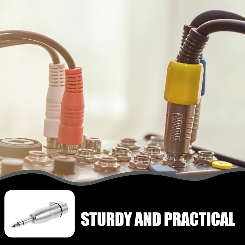 

3pcs 6.35Mm Audio Adapter Stereo Headphone Jack Microphone Xlr To 1/4 Male Female Connector Balanced Signal Transmission Durable