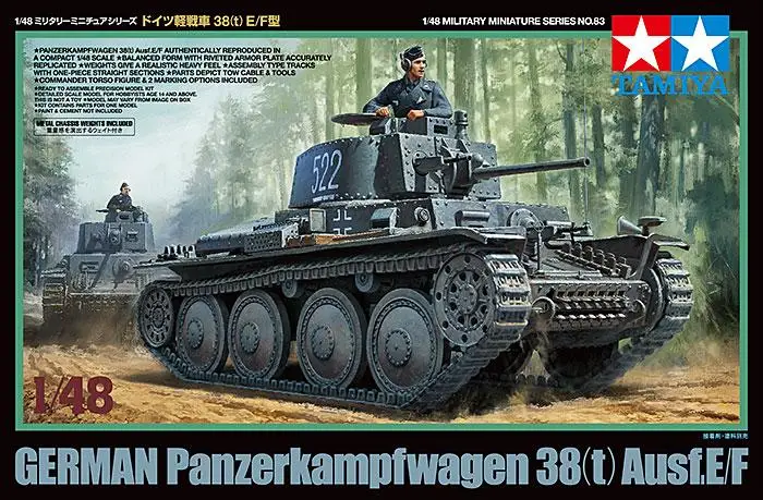 Tamiya 32583 1/48 SCALE GERMAN PANZERKAMPFWAGEN 38(t) Ausf.E/F  MODEL KIT