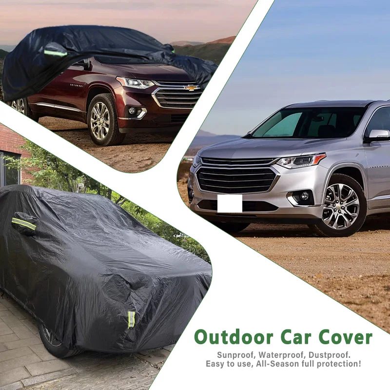 

Всесезонный автомобильный чехол для Chevrolet Traverse — полная защита на открытом воздухе, водонепроницаемый, пылезащитный, солнцезащитный, автомобильные внешние аксессуары