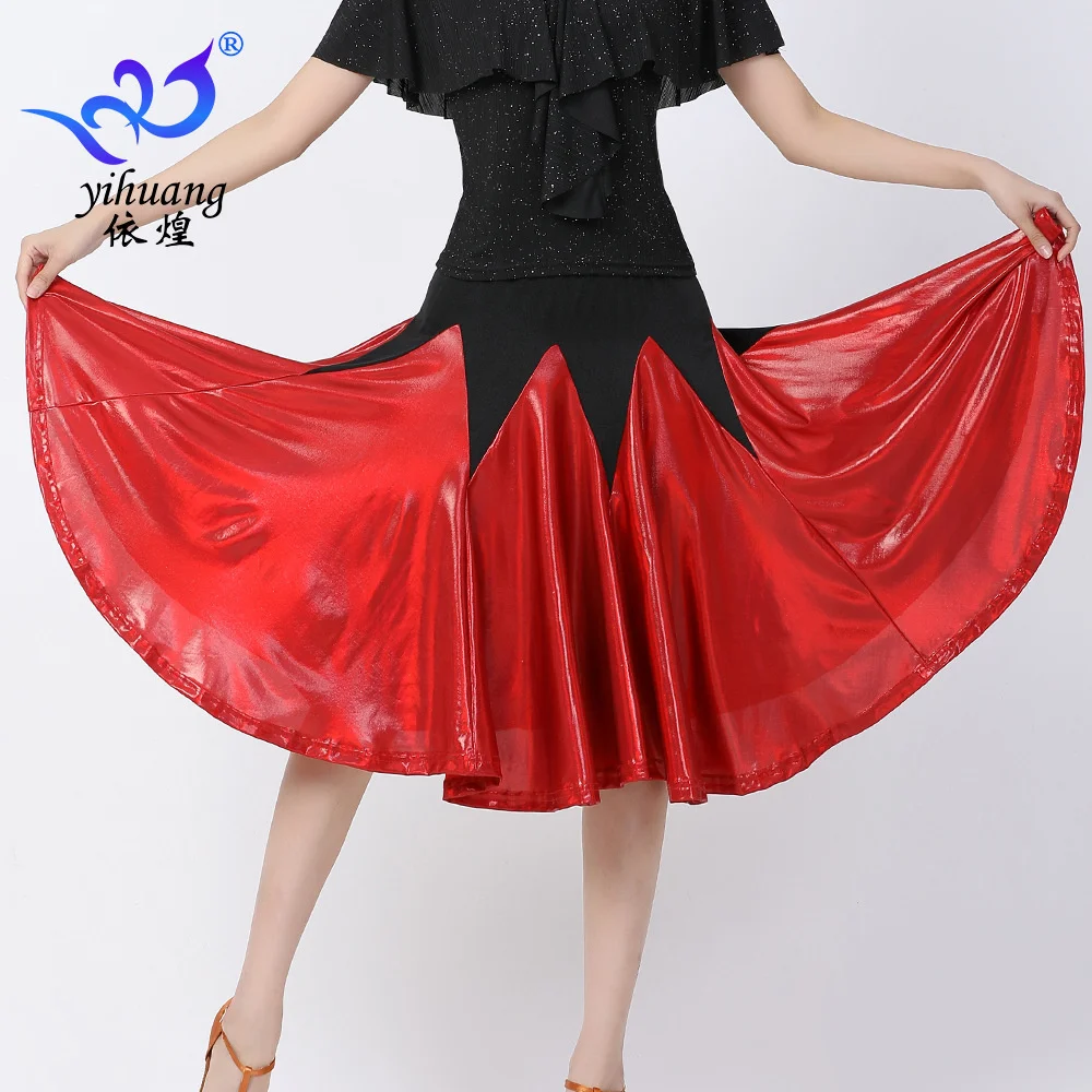 Latin Dance Skirt Women Large Swing Skirt Dancewear Stage Performamnce Costume Ballroom Rumba Samba Tango Chacha Skirts