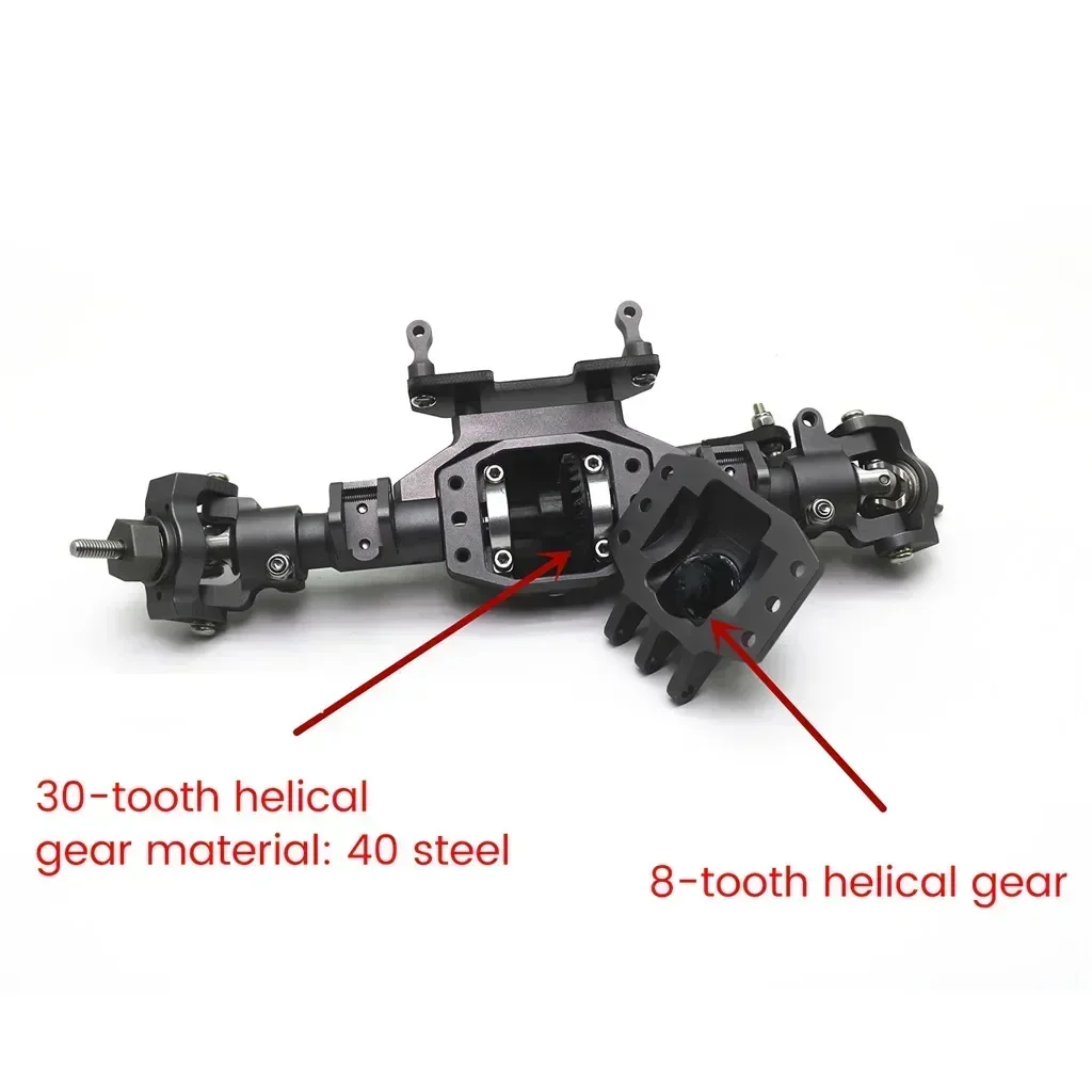 Alloy Front Rear Axle RC Bridge Axle RC Spare Parts for Axial SCX10 II 90046 90047 RC Crawler Truck