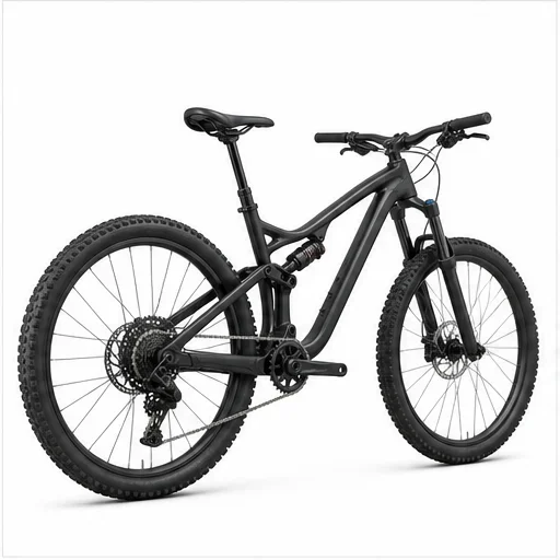 Aluminum Alloy 26/27.5 Inch Full Suspension Soft Tail Mountain Bike for Men Shock Absorbing Off Road Cycling Ent-8-HD-MatteBlack