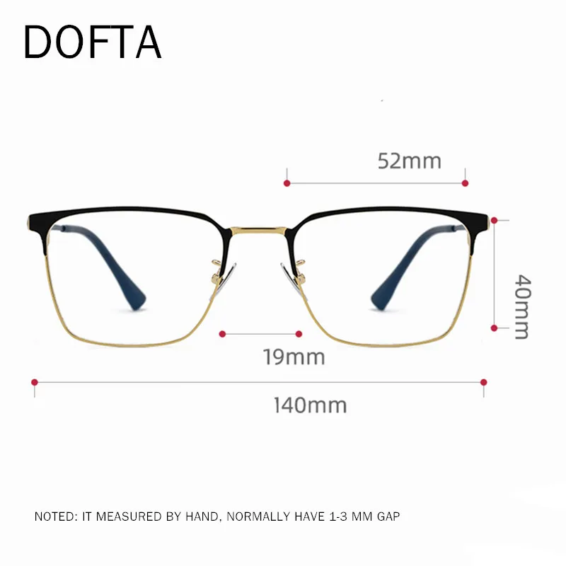 DOFTA Retro Eyebrow Business Pure Titanium Glasses Frame Men Ultra-light Optical Prescription Eyeglasses Frame Women 5709