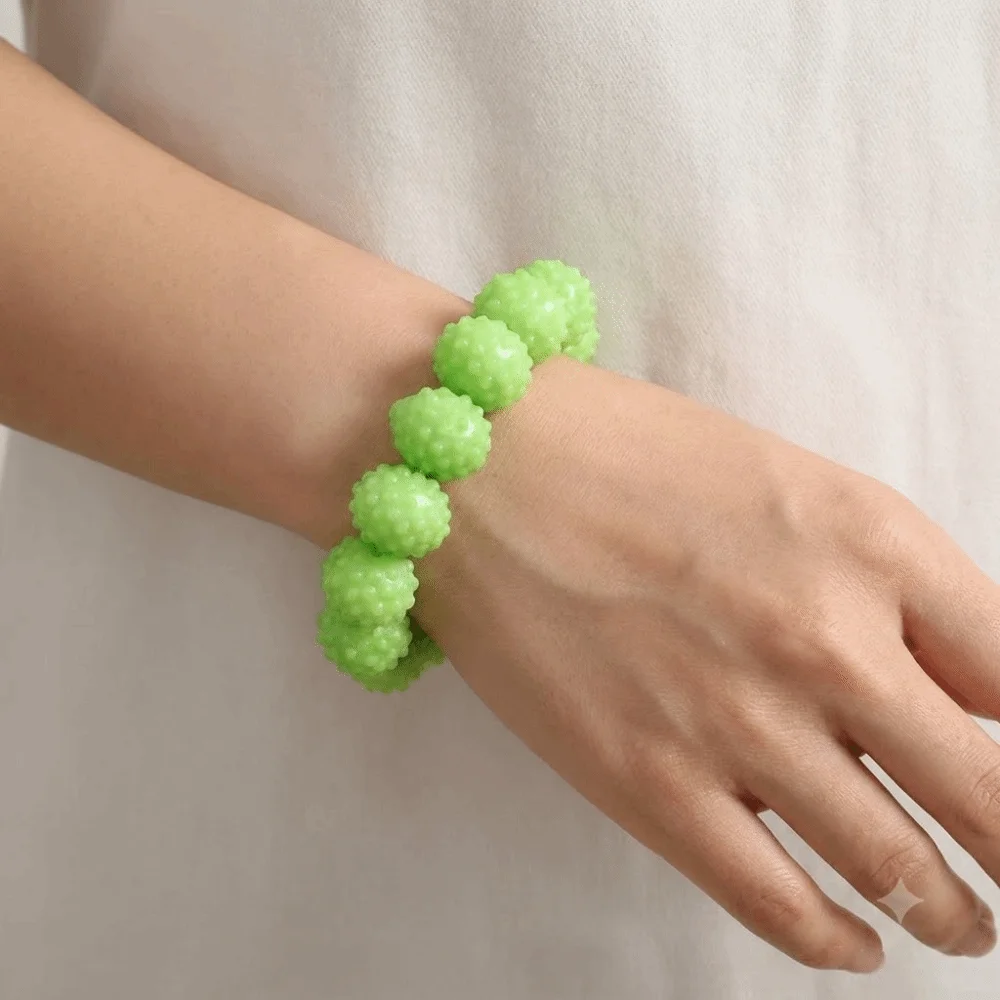 Fashion Dopamine Style 3D Resin Bead Bracelet Elastic Retro Style Fruit Hand Chain Colorful Cute Stackable Bracelet Party