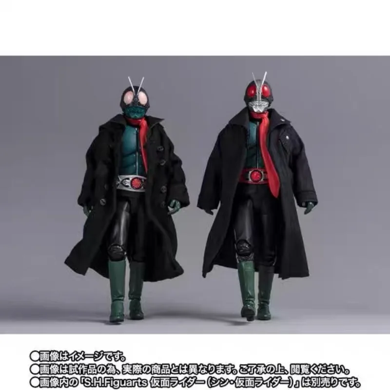 Bandai Genuine Kamen Rider Anime Figure SHF New Masked Rider 1 2 Cyclone Film Version Action Toys Kids Gift Collectible Model