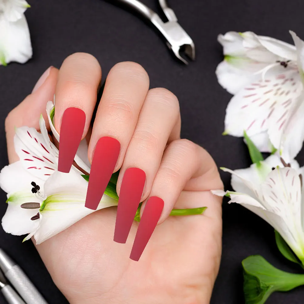 200 szt. Kolorowe sztuczne paznokcie bardzo długie pełne pokrycie baleriny do nakładania dla kobiet narzędzia do manicure bardzo długie tipsy