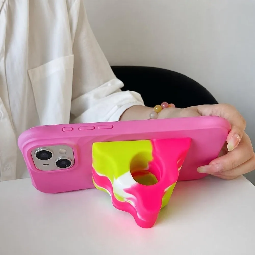 Silicone Magnetic Grip Stand Universal Magnetic Kickstand Magnetic Phone Stand Triangle Wave Phone Kickstand Holder For iPhone