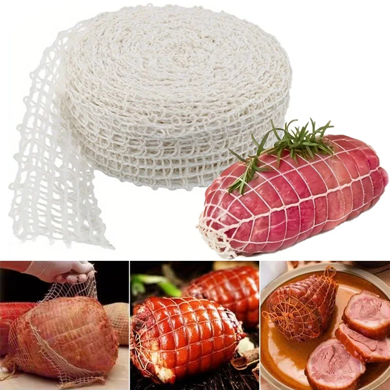 Red para Barbacoa Blanca de 1M2M5M, Perfecta para Carne, Salchichas, Jamón y Embutidos - Red de Cocina Multicapa Resistente para Ahumar y Cocinar - Herramienta Esencial para Barbacoa