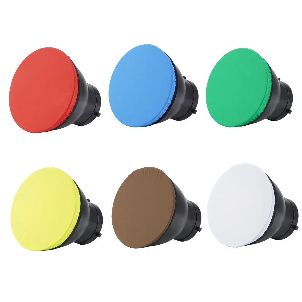 

1/6 Pieces 7 Inches/ 18 cm Standard Diffuser Soft Light Sock Cloth ​White Lampshade Reflector Lamp Sock Photo Studio Reflector