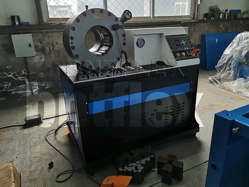 digital computer control 4 inch hydraulic high pressure hose crimping machine with 18 sets of dies