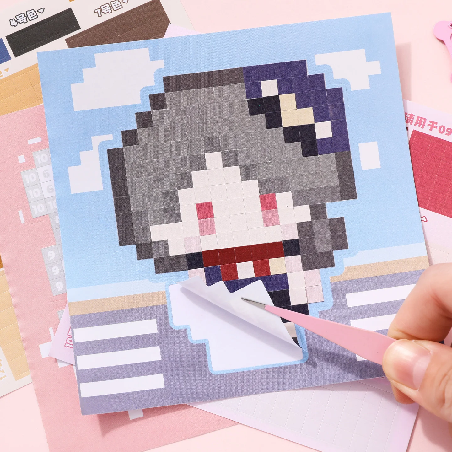 كتاب ملصقات رائع على شكل فول صغير كرتوني - 23 ورقة مصنوعة يدويًا من لوازم القرطاسية اليابانية المزخرفة #6