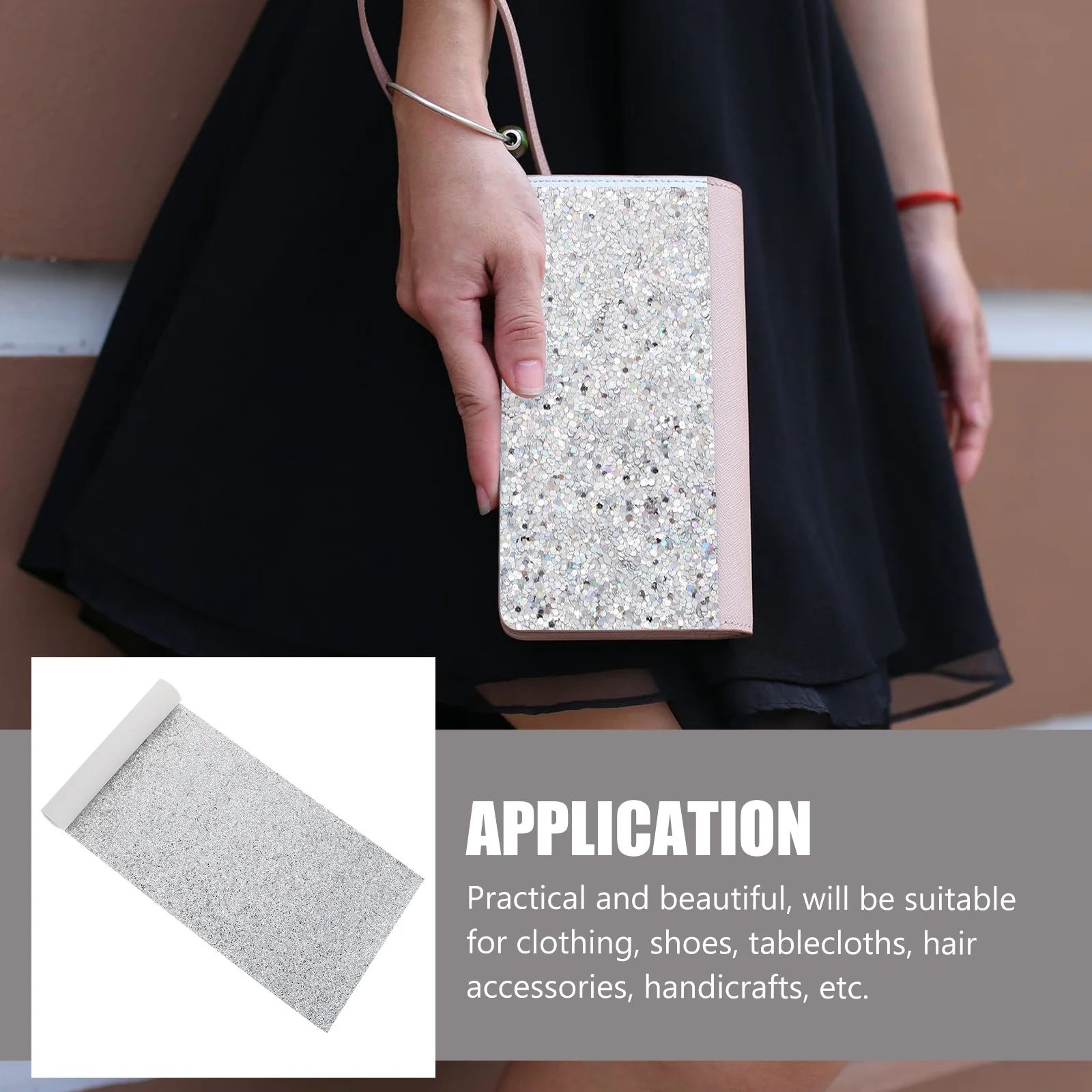 

Glitter Faux Sheet 20X30Cm Sequins Craft Material For Diy Jewelry Making Shiny Pu Sheets Decorative Fabric